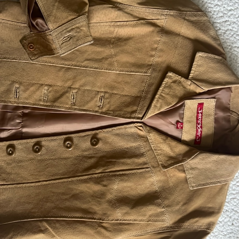 Suede leather jacket